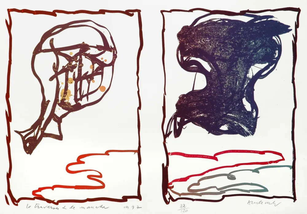 Литография Alechinsky - La Traversée de la Manche