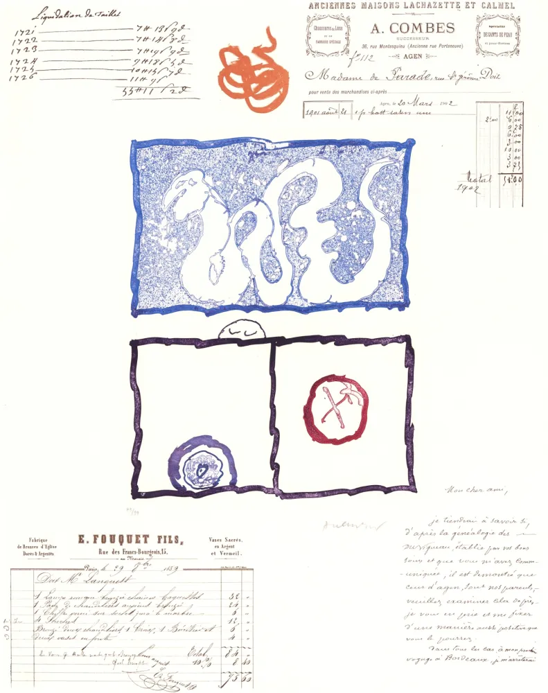 Акватинта Alechinsky - L’Avenir de la Propriété V