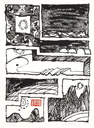 Литография Alechinsky - Le cachet faisant foi