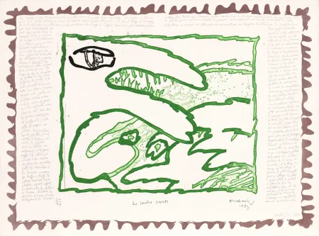 Офорт Alechinsky - Le chien roi – De toutes parts