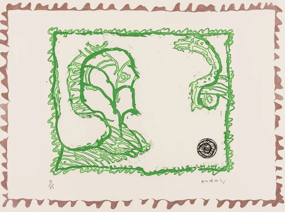 Офорт Alechinsky - Le chien roi - Gueule de Proue