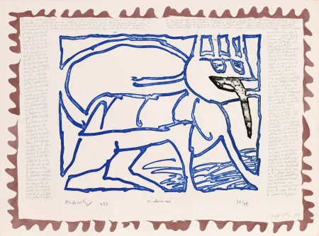 Офорт Alechinsky - Le chien roi – Le chien roi