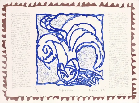 Офорт Alechinsky - Le chien roi – Orange de Binche