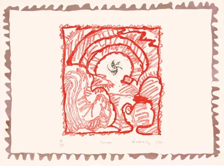 Офорт Alechinsky - Le chien roi – Tunnel