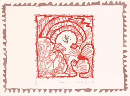 Офорт Alechinsky - Le chien roi – Tunnel