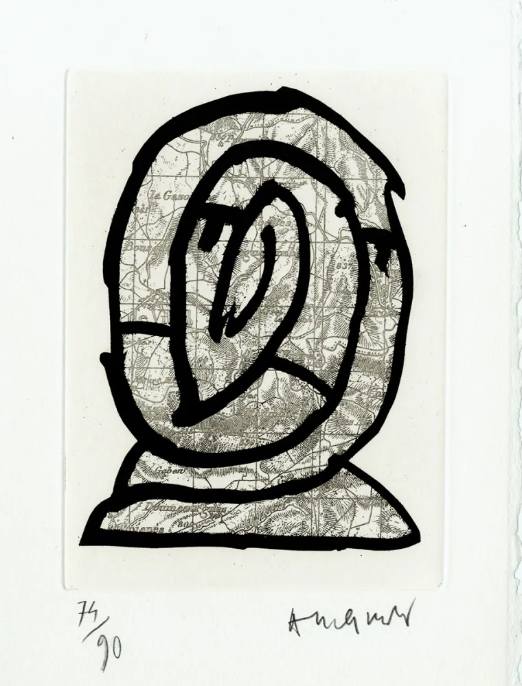 Офорт Alechinsky - Le Cours des choses