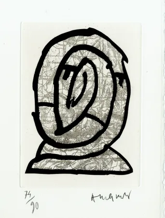 Офорт Alechinsky - Le Cours des choses