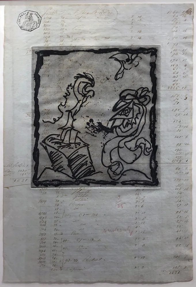 Офорт Alechinsky - Le dimanche du comptable