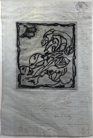 Офорт Alechinsky - Le dimanche du comptable