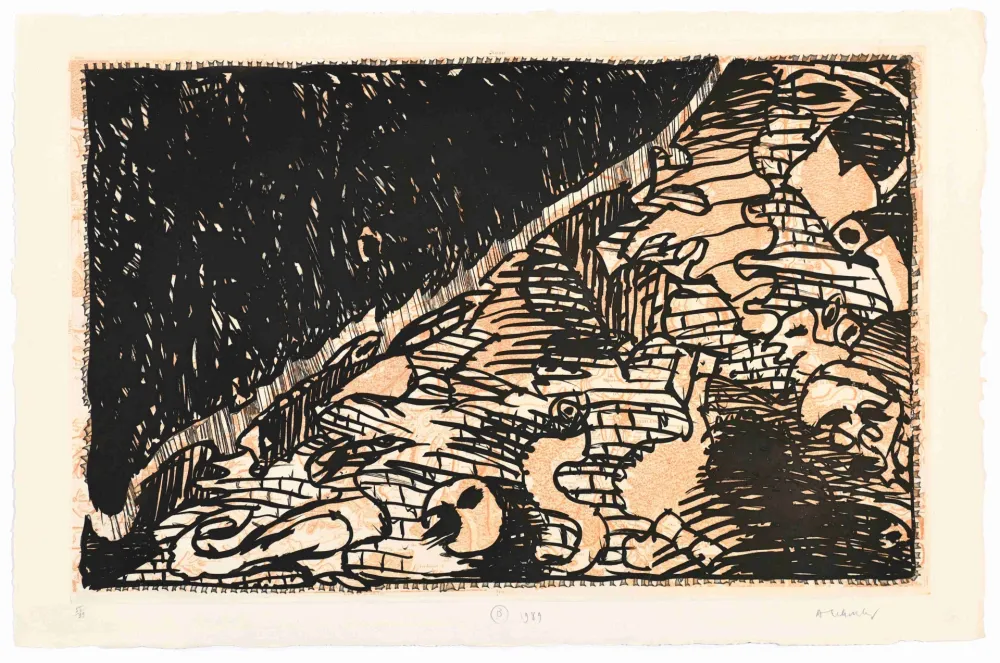 Офорт Alechinsky - Le Flanc Nord