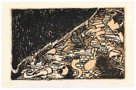 Офорт Alechinsky - Le Flanc Nord