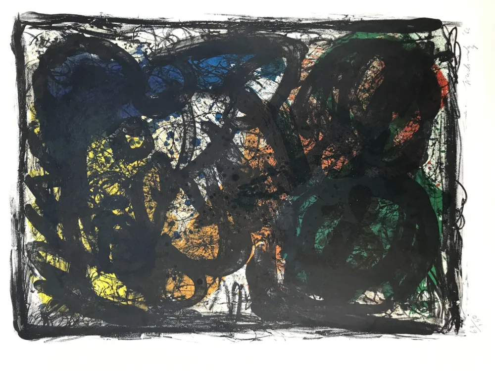 Литография Alechinsky - Le pays noir