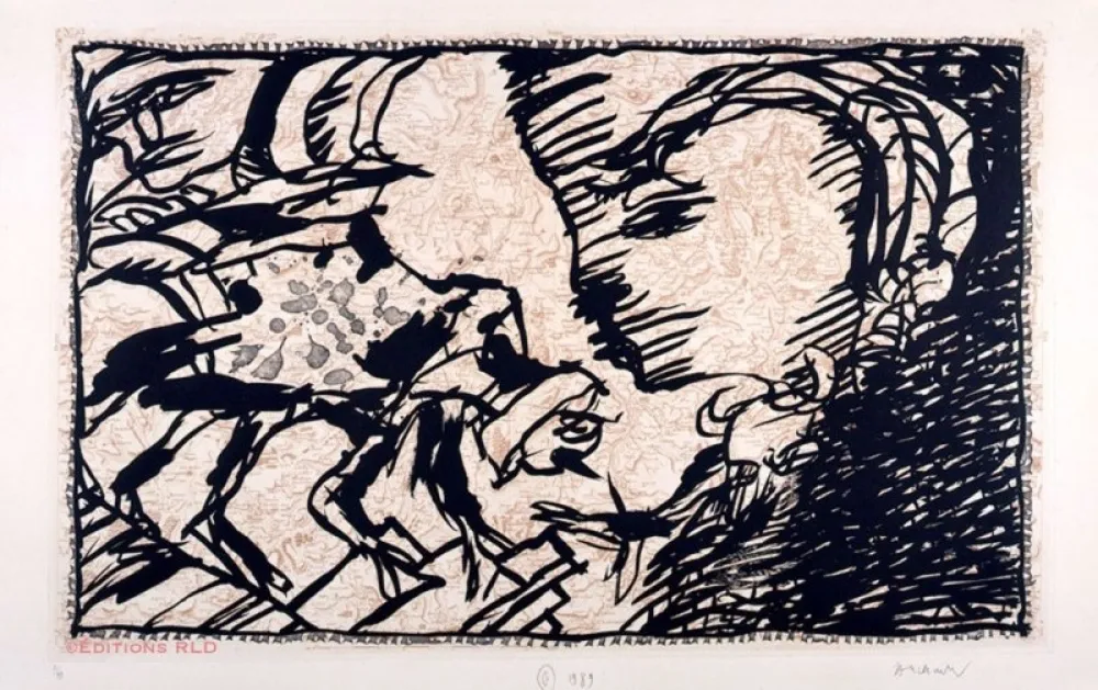 Офорт И Аквитанта Alechinsky - Le retour au foyer