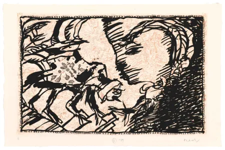 Офорт Alechinsky - Le Retour au Foyer