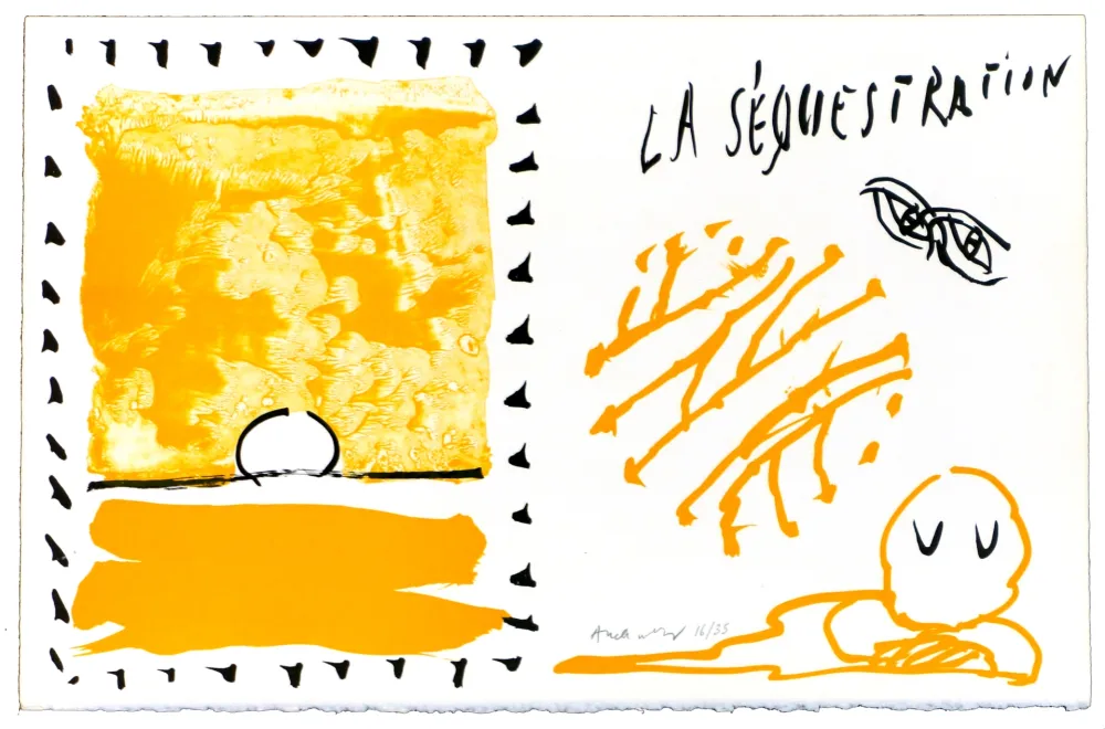 Литография Alechinsky - Le rêve de l'ammonite 1