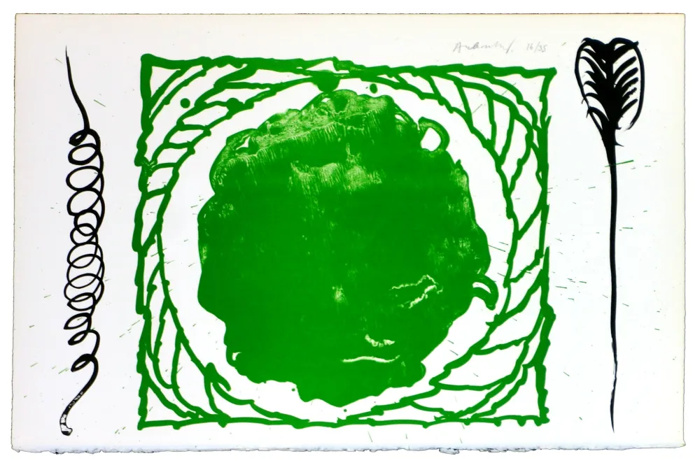 Литография Alechinsky - Le rêve de l'ammonite 11