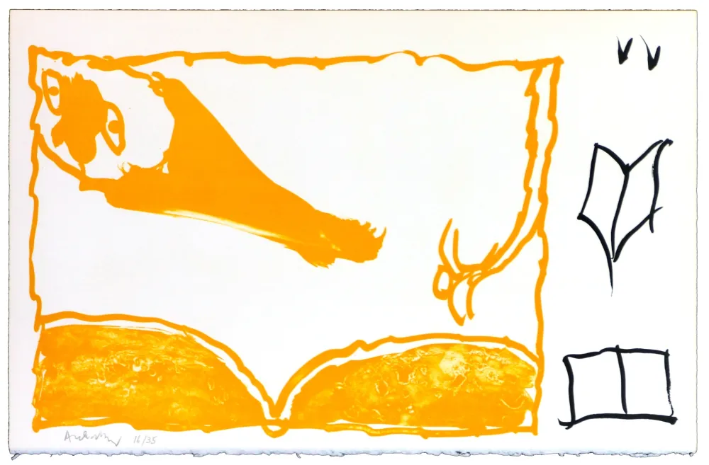 Литография Alechinsky - Le rêve de l'ammonite 12