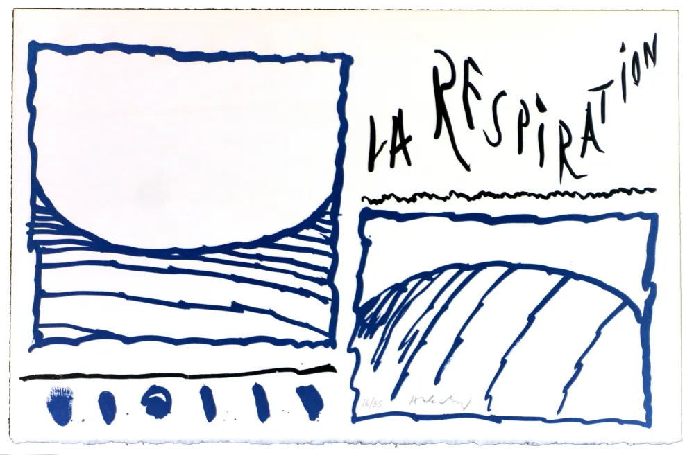 Литография Alechinsky - Le rêve de l'ammonite 13