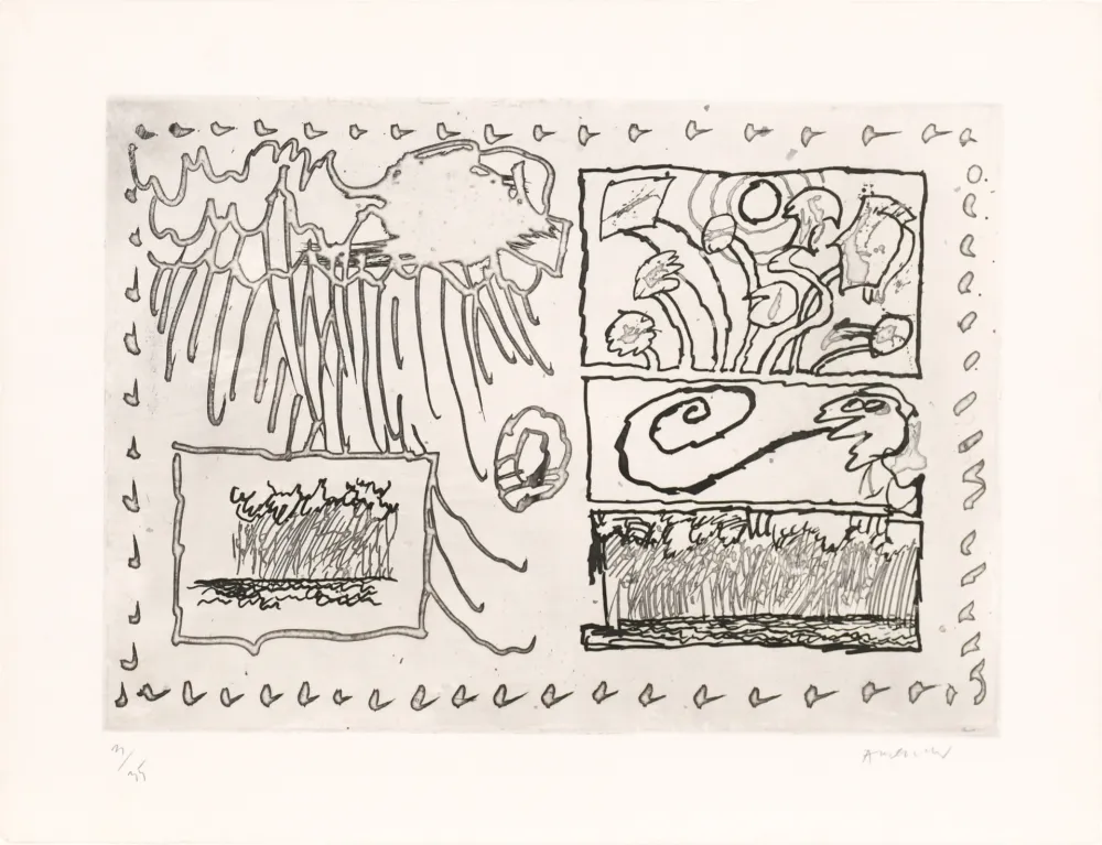 Офорт Alechinsky - Le rêve de l’ammonite