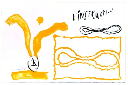 Литография Alechinsky - Le rêve de l'ammonite 7