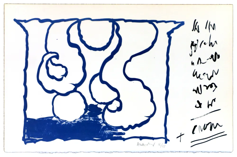 Литография Alechinsky - Le rêve de l'ammonite 8