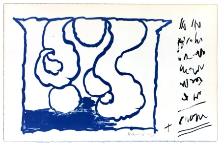 Литография Alechinsky - Le rêve de l'ammonite 8