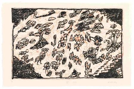 Офорт Alechinsky - Le Sauve qui peut de Rocquencourt