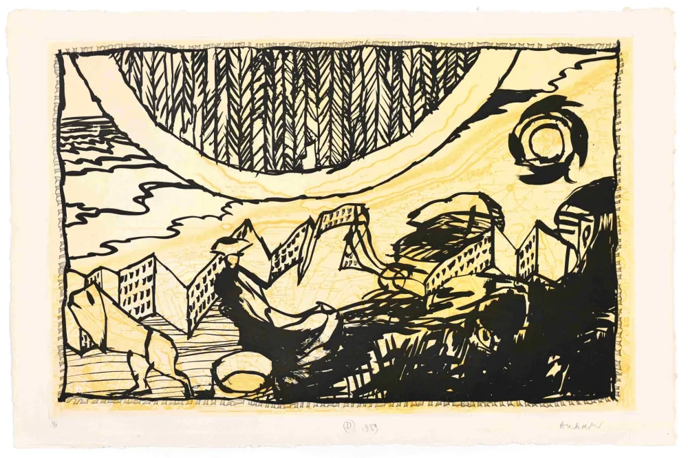 Офорт Alechinsky - Le Siège de Nieuport