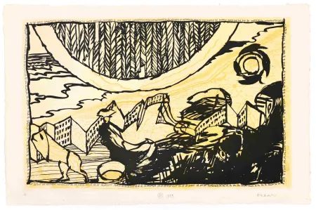 Офорт Alechinsky - Le Siège de Nieuport