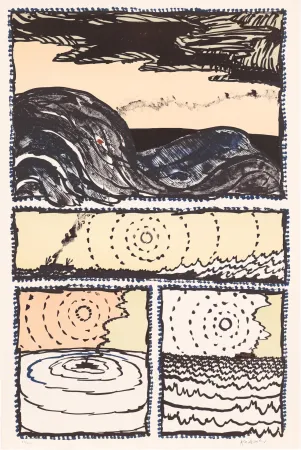 Литография Alechinsky - Le Volturno 02