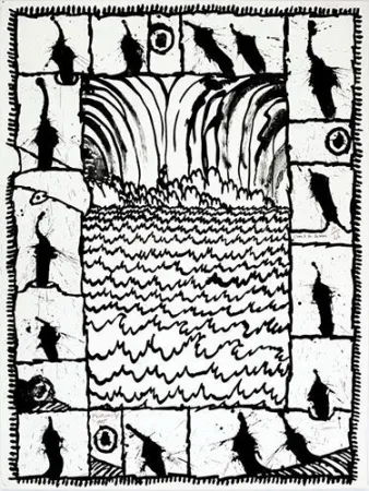 Литография Alechinsky - L'eau à la lucarne