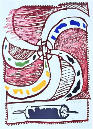 Литография Alechinsky - L'encreur