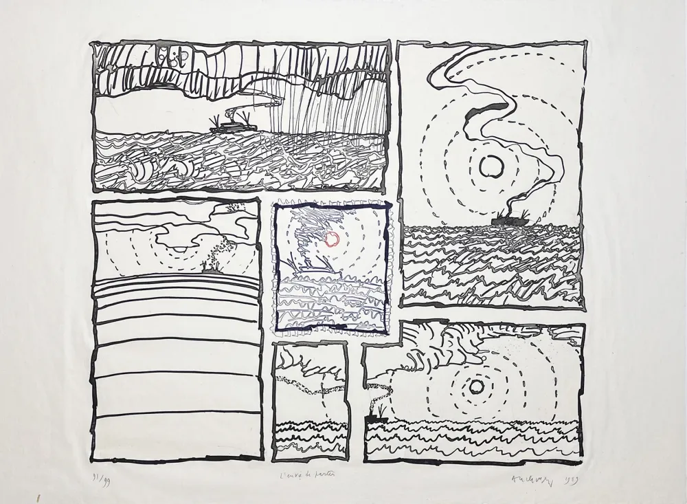 Гравюра Alechinsky - L'envie de partir