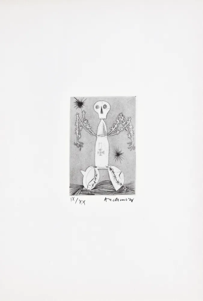 Офорт Alechinsky - Les métiers 07: Le soldat méconnu