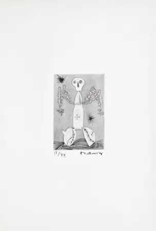 Офорт Alechinsky - Les métiers 07: Le soldat méconnu