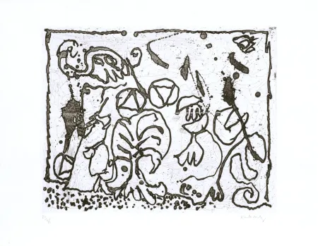 Офорт Alechinsky - Les points sans les i