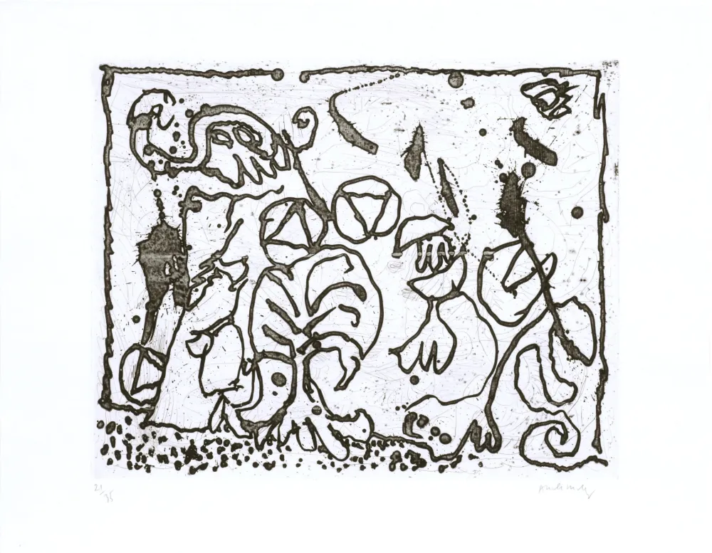 Офорт Alechinsky - Les points sans les i