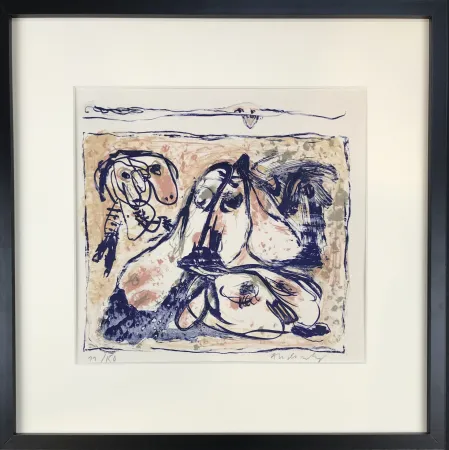 Литография Alechinsky - Les tireurs de langue, 1962