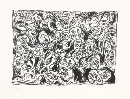 Литография Alechinsky - Les yeux ouverts