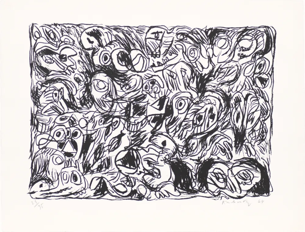 Литография Alechinsky - Les yeux ouverts