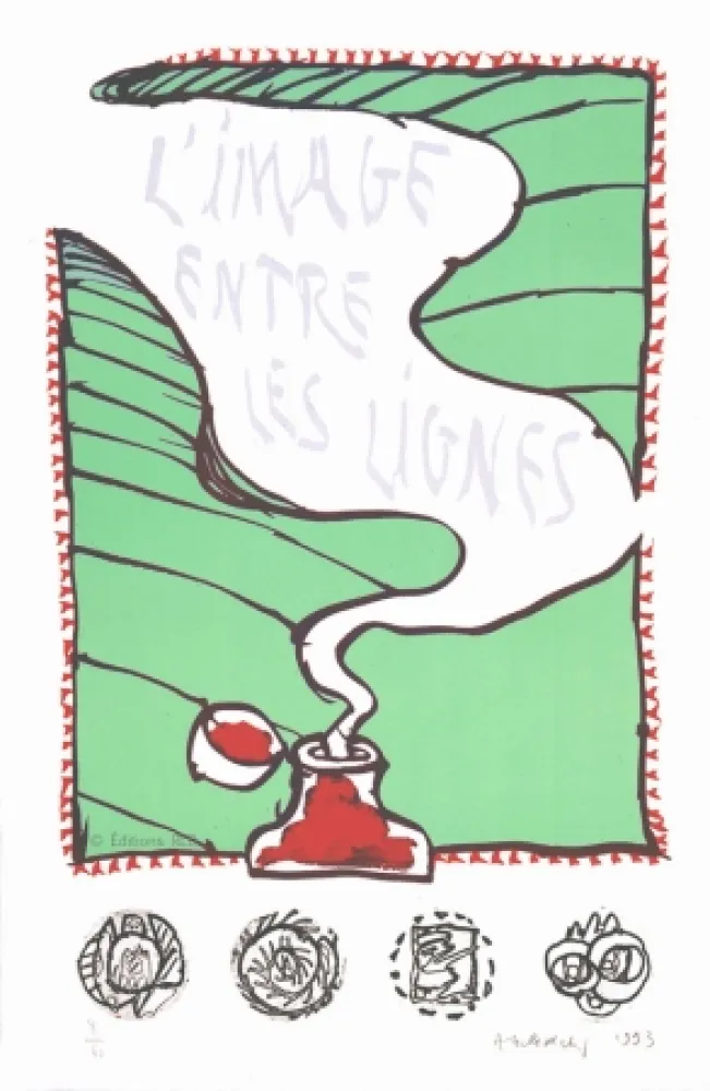 Литография Alechinsky - L'image entre les lignes