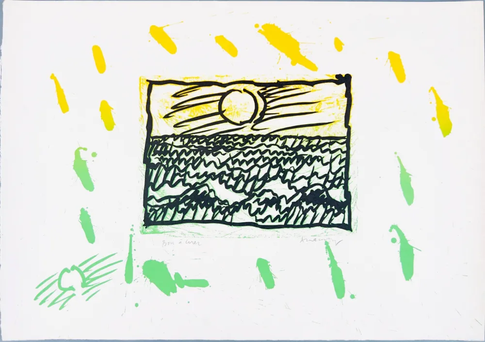 Линогравюра Alechinsky - Lino-litho, Planche VII