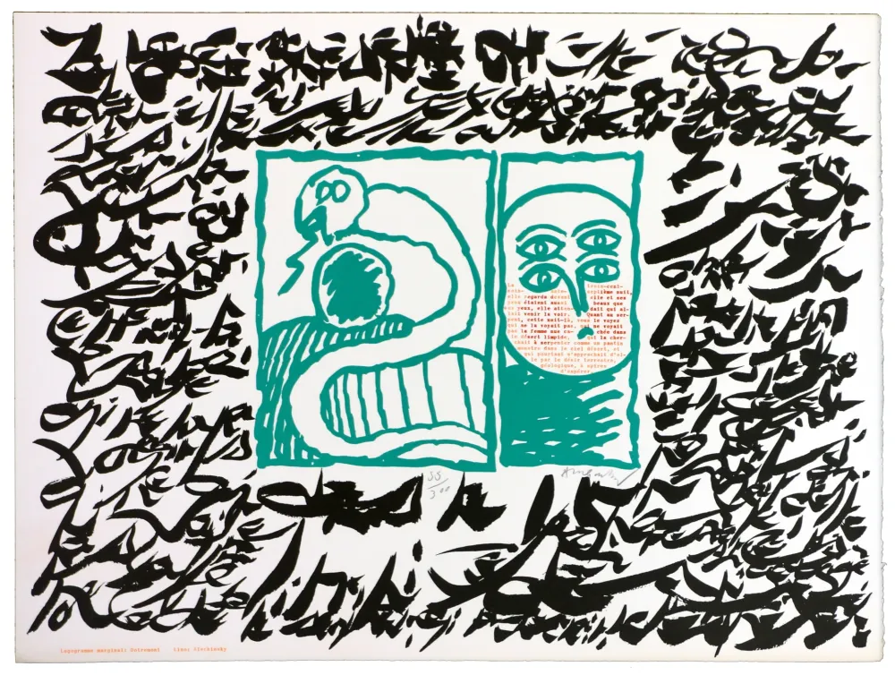 Линогравюра Alechinsky - Linolog II