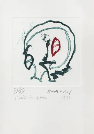 Гравюра Alechinsky - L'oeil du parc