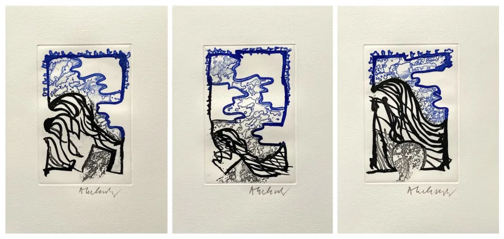 Офорт Alechinsky - '' L'Or Noir ''