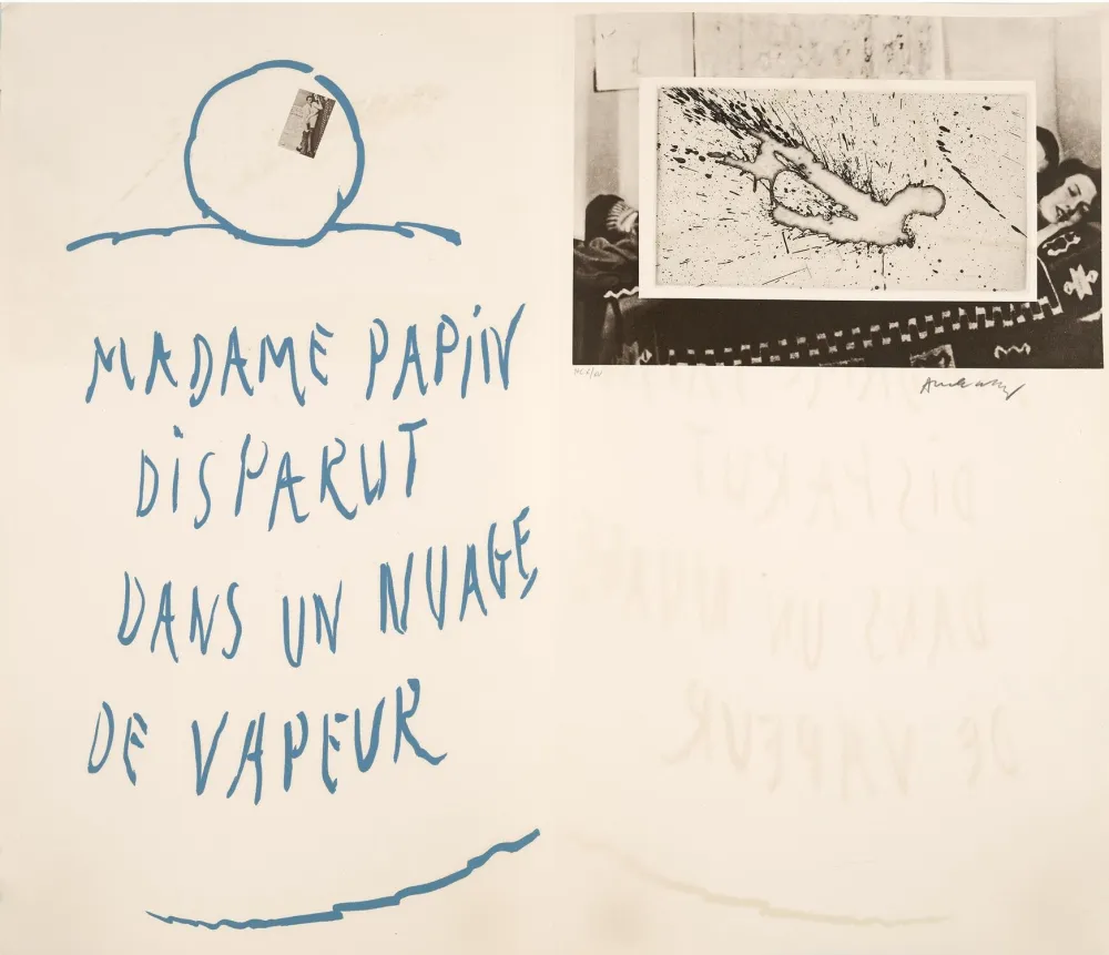 Офорт Alechinsky - Madame Papin disparut dans un nuage de vapeur