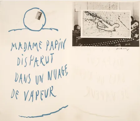 Офорт Alechinsky - Madame Papin disparut dans un nuage de vapeur