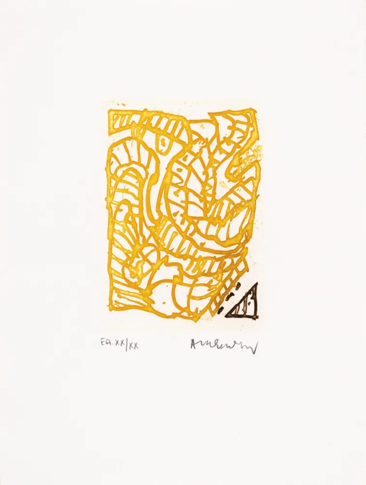 Офорт И Аквитанта Alechinsky - Maint corps des chambres 04