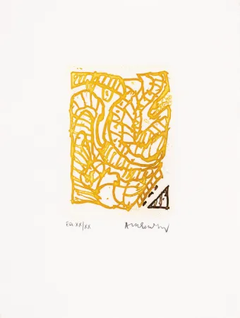 Офорт И Аквитанта Alechinsky - Maint corps des chambres 04