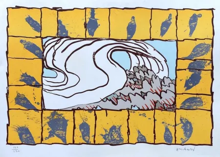 Литография Alechinsky - '' Maitresse Vague ''